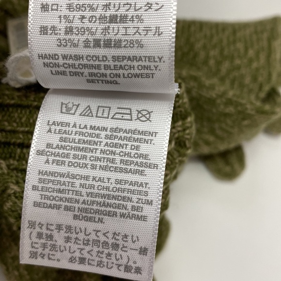 Madewell green wool texting gloves NWT - Picture 5 of 5